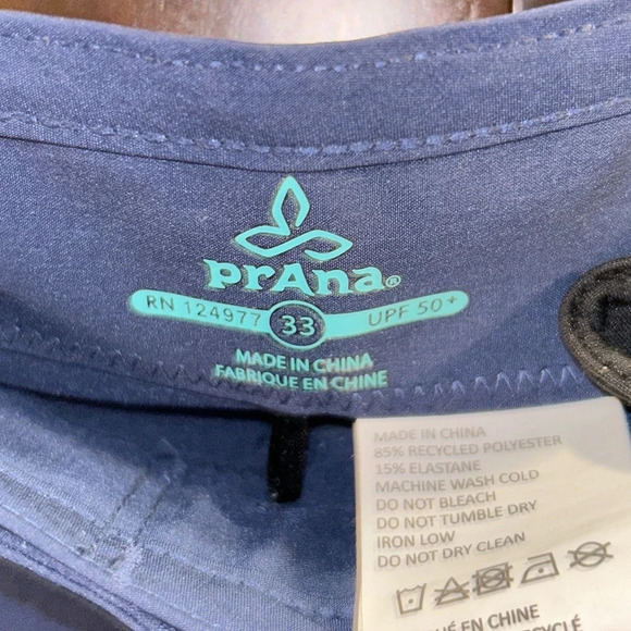 PrAna Lace Up Swim Trunks Navy Blue Men’s 33 Beach Vacation - Picture 4 of 4